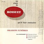 [Pochette de Bossuet : Oraisons funbres]