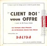 [Pochette de Le temps des fleurs - le client roi - (DALIDA)]