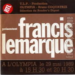 [Pochette de Francis Lemarque  l’Olympia le 29 mai 1989]