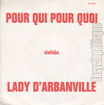 [Pochette de Pour qui pour quoi (DALIDA)]