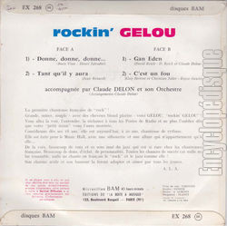 [Pochette de Rockin’ Gelou (GELOU) - verso]