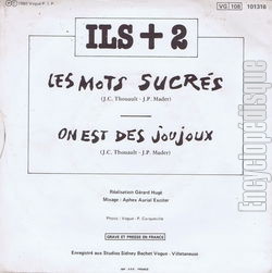 [Pochette de Les mots sucrs (ILS + 2) - verso]