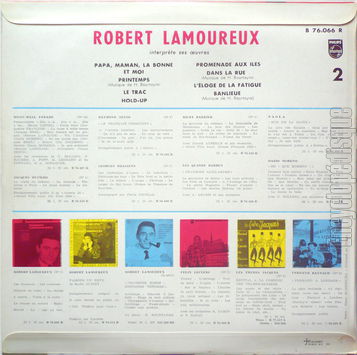 [Pochette de N 2 - Papa maman la bonne et moi, Hold-up, Le trac… (Robert LAMOUREUX) - verso]