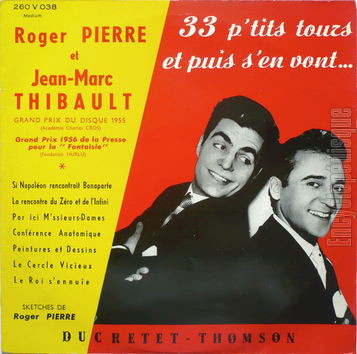 [Pochette de 33 p’tits tours et puis s’en vont (Roger PIERRE et Jean-Marc THIBAULT)]