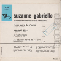 [Pochette de J’aime quand tu m’aimes (Suzanne GABRIELLO) - verso]