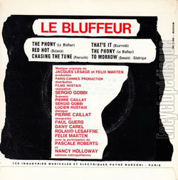 [Pochette de Le bluffeur (B.O.F.  Films ) - verso]