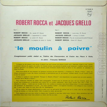 [Pochette de Le moulin  poivre (Robert ROCCA et Jacques GRELLO) - verso]