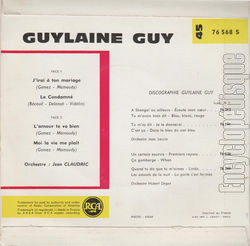 [Pochette de J’irai  ton mariage (Guylaine GUY) - verso]