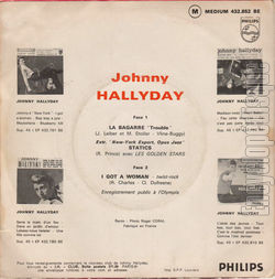 [Pochette de La bagarre (Johnny HALLYDAY) - verso]