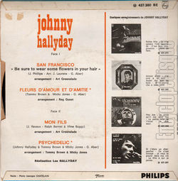 [Pochette de San Francisco (Johnny HALLYDAY) - verso]