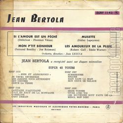 [Pochette de Mon p’tit bonheur (Jean BERTOLA) - verso]