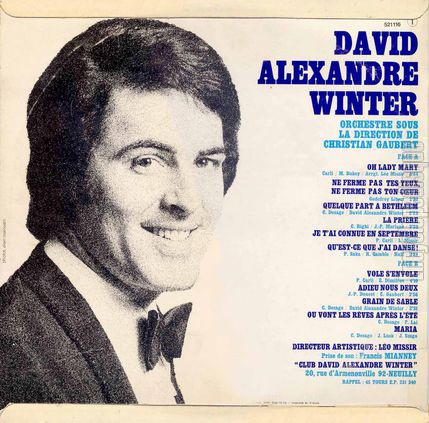 [Pochette de Oh Lady Mary (David Alexandre WINTER) - verso]