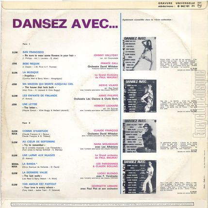 [Pochette de Dansez avec… (COMPILATION) - verso]