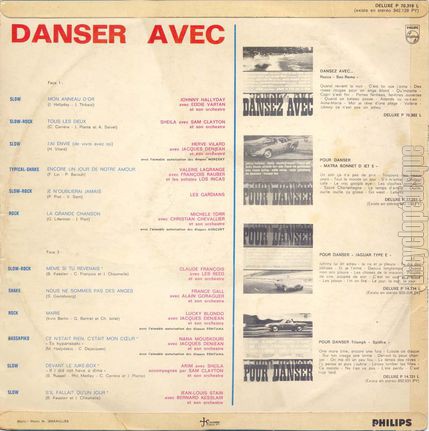 [Pochette de Dansez avec… (COMPILATION) - verso]