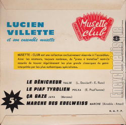 [Pochette de Le dnicheur (Lucien VILLETTE) - verso]