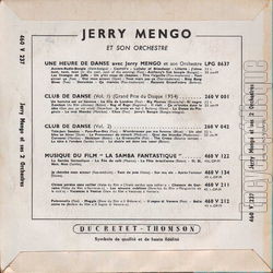 [Pochette de La cueillette du coton (Jerry MENGO) - verso]