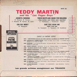 [Pochette de Juanita banana (Teddy MARTIN) - verso]