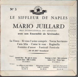 [Pochette de La Tosca - n 3 - (Mario JUILLARD) - verso]