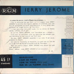 [Pochette de Accordon pour rver (Jerry JRME) - verso]