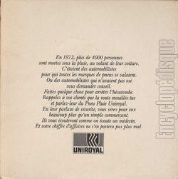 [Pochette de Le jour o la pluie viendra… (Uniroyal) (PUBLICIT) - verso]