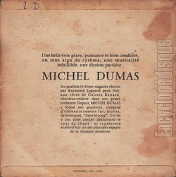 [Pochette de Chante les succs du jour - N5 (Michel DUMAS) - verso]