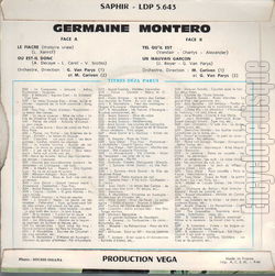 [Pochette de Le fiacre (Germaine MONTERO) - verso]