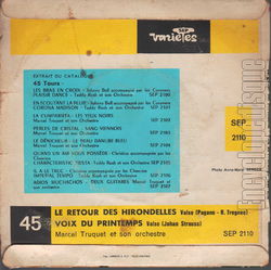 [Pochette de Le retour des hirondelles (Marcel TRUQUET) - verso]