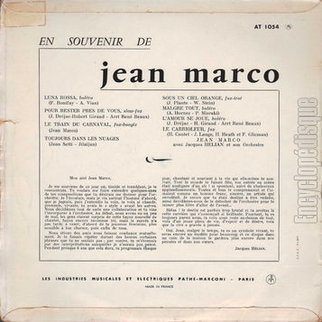 [Pochette de En souvenir de Jean Marco (Jacques HLIAN) - verso]