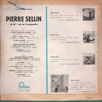 [Pochette de Il faut saisir sa chance (Pierre SELLIN) - verso]