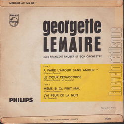 [Pochette de  faire l’amour sans amour (Georgette LEMAIRE) - verso]