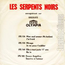 [Pochette de Les anges noirs / Pourquoi ? (SERPENTS NOIRS) - verso]