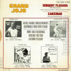 [Pochette de Sergent Flagada / Zanzibar (GRAND JOJO) - verso]