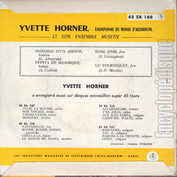 [Pochette de Histoire d’un amour (Yvette HORNER) - verso]