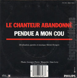 [Pochette de Le chanteur abandonn (Johnny HALLYDAY) - verso]