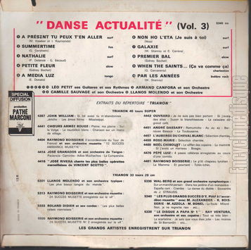 [Pochette de Danse, actualit…(vol. 3) (DANSE, ACTUALIT) - verso]