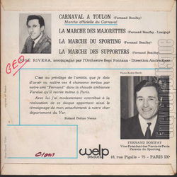 [Pochette de Carnaval  Toulon (Jos RIVERA) - verso]