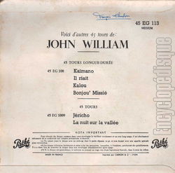 [Pochette de H ! Jo ! (John WILLIAM) - verso]