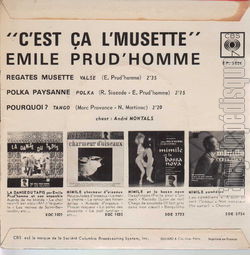 [Pochette de C’est a l’musette (mile PRUD’HOMME) - verso]