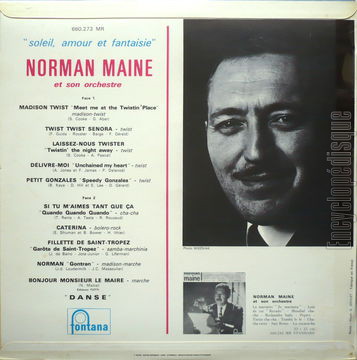 [Pochette de Amour, soleil et fantaisie (Norman MAINE) - verso]