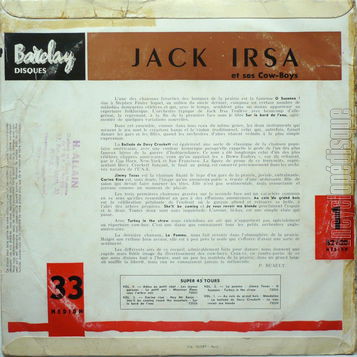 [Pochette de ballade de Davy Crockett (Jack IRSA) - verso]