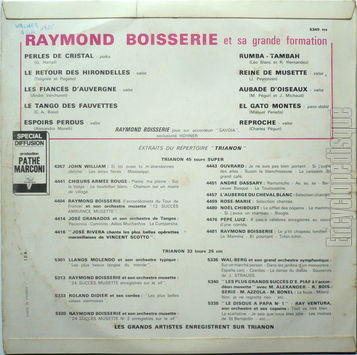 [Pochette de Les classiques du musette (Raymond BOISSERIE) - verso]