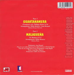 [Pochette de Guantanamera / Malaguea (Jeane MANSON Y El Mariachi Mezcal) - verso]