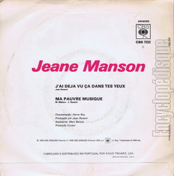 [Pochette de J’ai dj vu a dans tes yeux (Jeane MANSON) - verso]