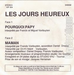 [Pochette de Pourquoi Papy ? / Maman (Les JOURS HEUREUX) - verso]