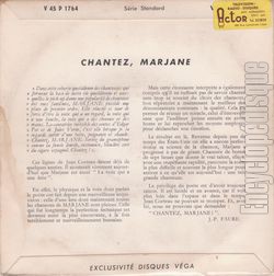 [Pochette de La moisson (MARJANE) - verso]