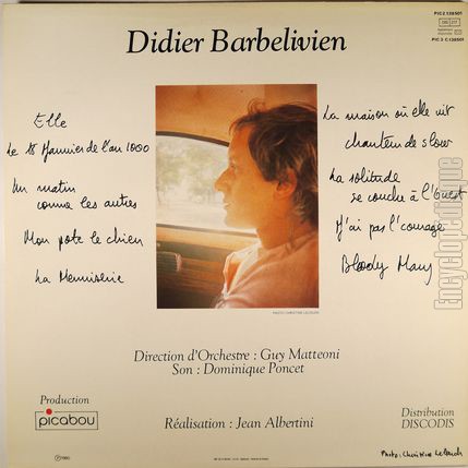 [Pochette de Elle (Didier BARBELIVIEN) - verso]