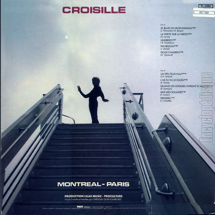 [Pochette de Paris-Montreal (Nicole CROISILLE) - verso]