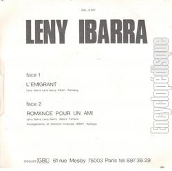 [Pochette de L’migrant (Lny IBARRA) - verso]