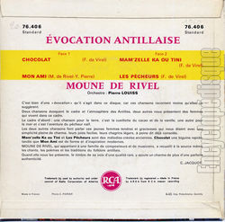 [Pochette de vocation antillaise (Moune de RIVEL) - verso]