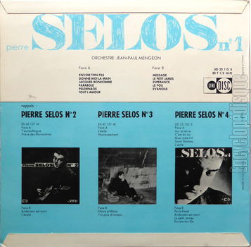 [Pochette de Messages - n 1 (Pierre SELOS) - verso]